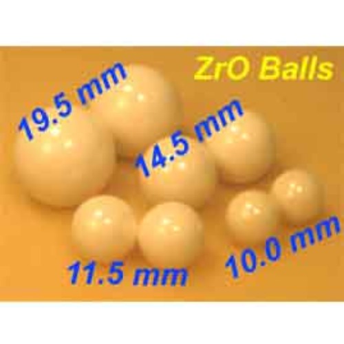 YSZ Milling Ball Combo: 8 pcs with Various Size (10 - 19.5 mm Diameter) - EQ-YSZball