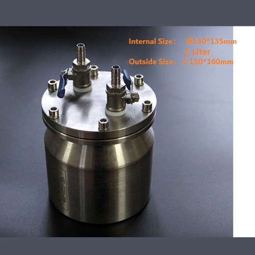 Stainless Steel Vacuum Jar for MTI Lab Roller (2L) - EQ-SS-V2