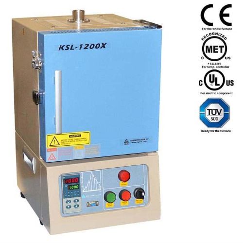 1200°C Small Box Furnace (6&quot;x6&quot;x7&quot;, 4.2 liter) with Programmable Controller - KSL-1200X-J-UL
