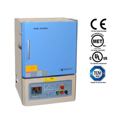 UL Standard 1700°C Bench-Top Muffle Furnace, (6&quot;x6&quot;x6&quot;, 3.6L) with Temperature Controller - KSL-1700X-A1-UL