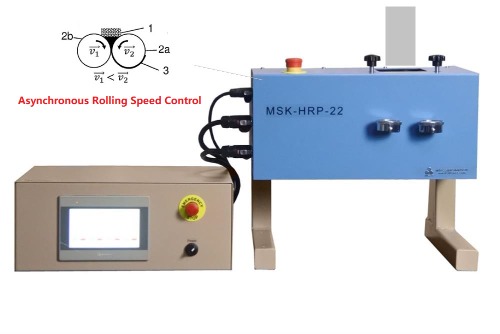 200°C Vertical Hot Rolling Press ( 4&quot;) w/ Asynchronous Rolling Speed &amp; Pressure Display- MSK-HRP-22