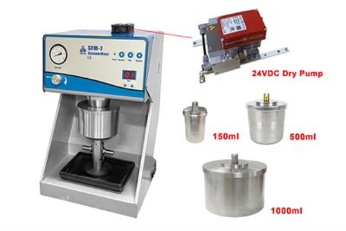 Compact Vacuum Mixer w/ Pump &amp; Vibration Stage &amp; Two Containers (150 &amp; 500ml) - MSK-SFM-7